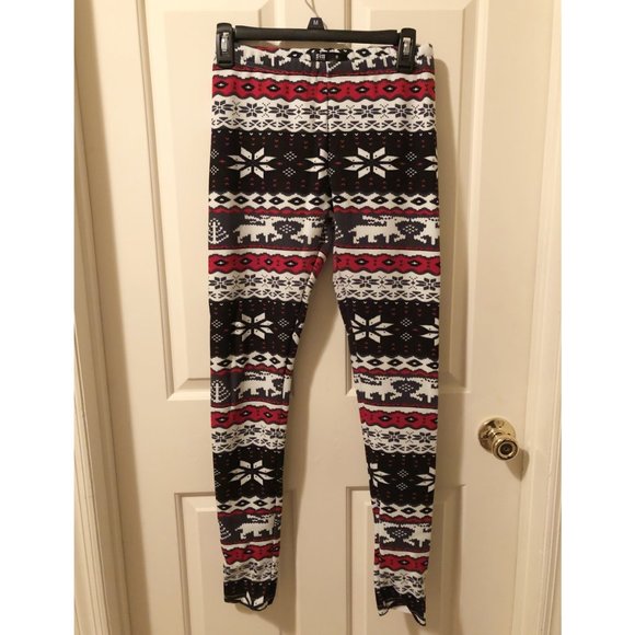 SIN Winter Fair Isle Lined Leggings - Picture 1 of 5